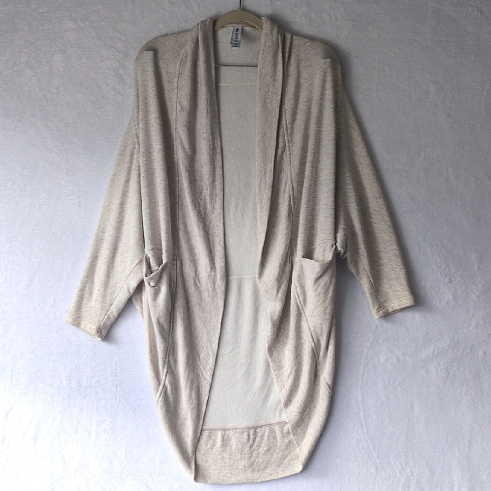 Athleta Women's Cream Beige Pocket Cozy Oversized Cardigan Size XXS